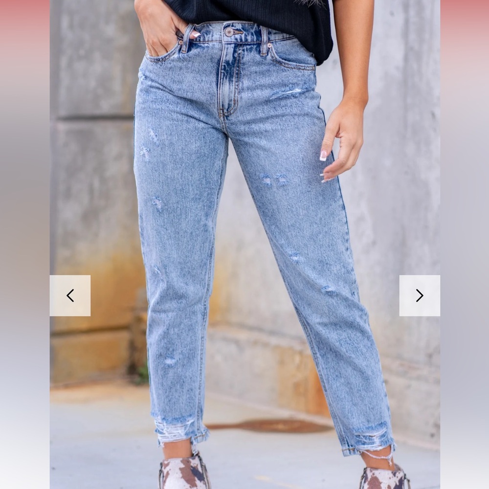 KanCan Trevie Ultra High Rise Straight Leg Jeans